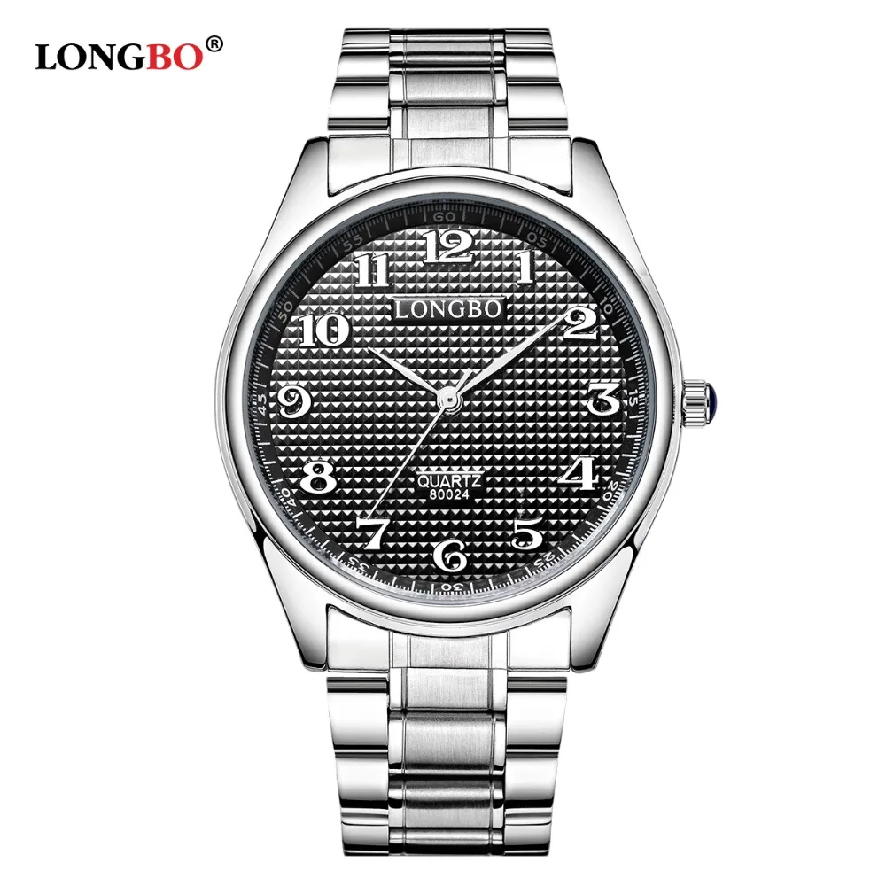 Часы LONGBO Luxus Quarzuhr 2017 года повседневные Модные стальные часы для мужчин и женщин