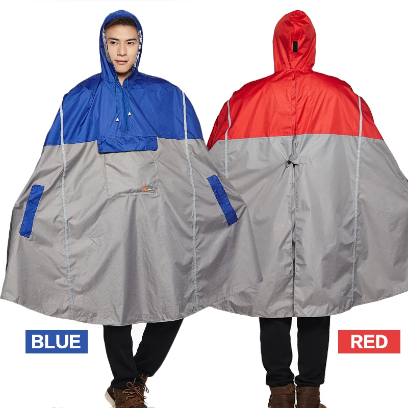 RAINPROOF Impermeable Outdoor Fashionable Rain Poncho Backpack Reflective Tape Design Climbing Hiking Travel Rain Cover