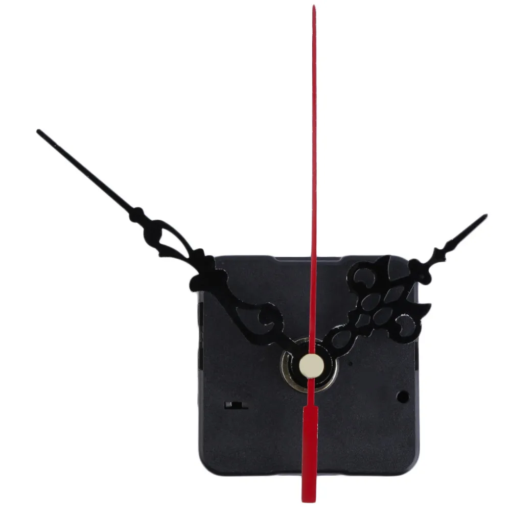  New Black & Red Hands DIY Quartz Black Wall Clock Movement Mechanism Repair Parts Quartz clock movement