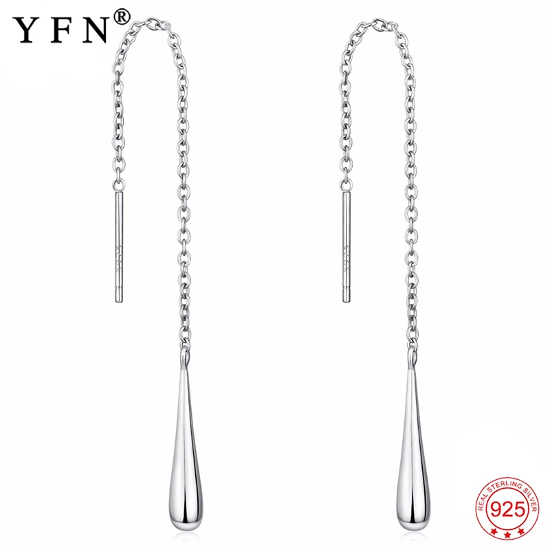 

925 Sterling Silver Earring New Arrival Ear Line Water Drop Line Earrings Long Line Chain Ear Fashion Jewelry For Women PYE0049