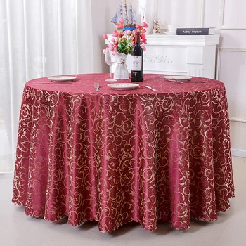 

100% Polyester Round Table Cover Fabric Square Dining Table Cloth Champagne Color Tablecloth Booth Setting Home Deccor
