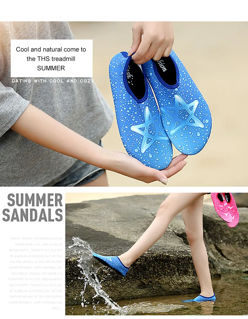 1 (48)Woman Barefoot Skin Sock Striped Shoes Beach Pool Water Socks GYM Aqua Beach Swim Slipper On Surf Aqua Wade Shoes
