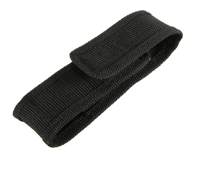 Black Nylon Flashlight Holster with Belt Pouch for Mini LED Flash Light