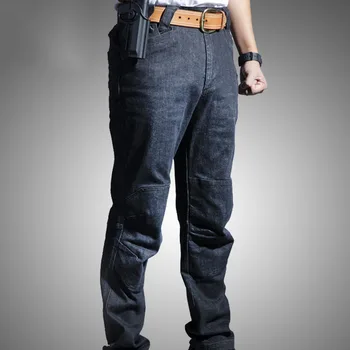 

Men Tactical Jeans Warm Breathable Wear-resistant Sweat Absorbing Multi-pockets Denim Pants QL Sale