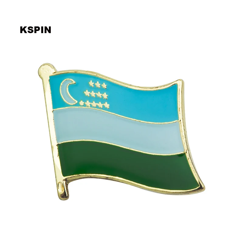 

Uzbekistan flag pin lapel pin badge Brooch Icons 1PC KS-0189