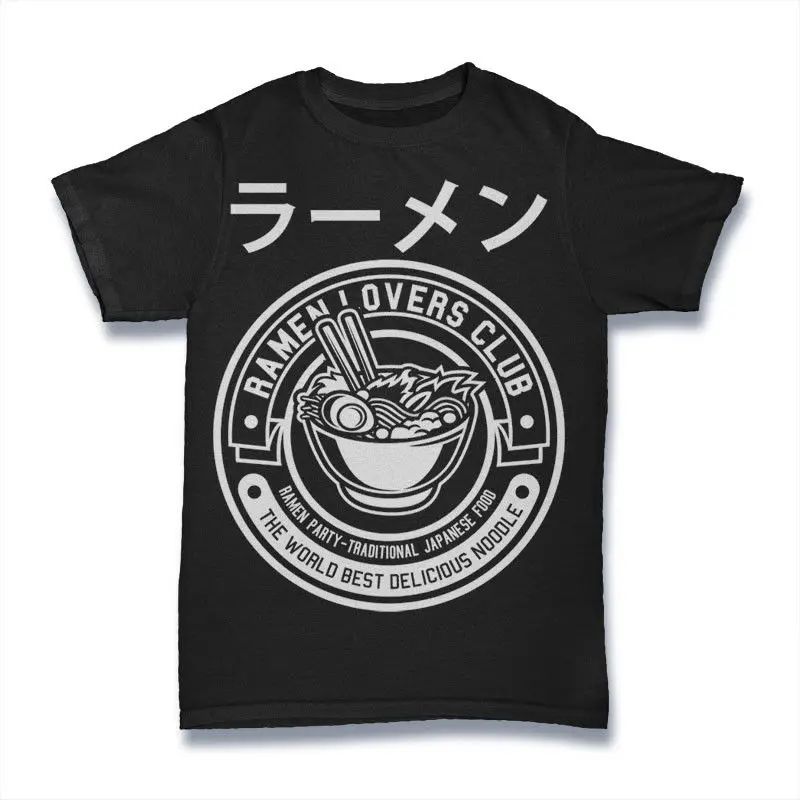 Abbigliamento Divertente Magliette Casual A Maniche Corte Ramen Overs Club T Shirt Noodle Cibo Giapponese Uomo Taglia S-3Xl T-Shirt