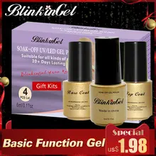 BlinkinGel 1 шт. белый гель лак для ногтей набор верхнее покрытие основа лак матовый лак для ногтей Цвет Перманентный лак для ногтей 6 мл