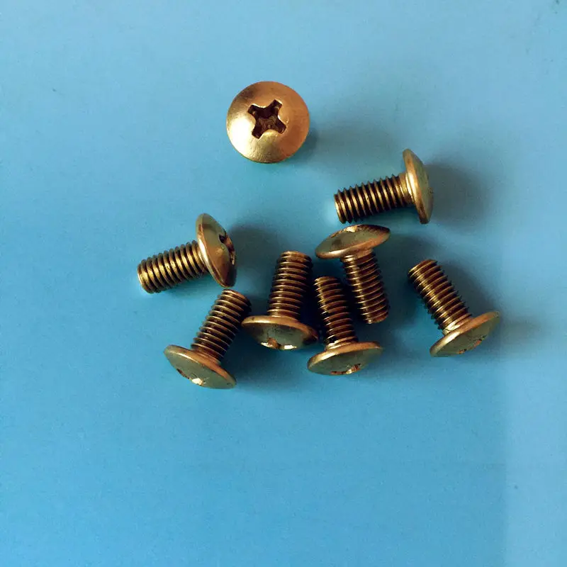 100Pcs M4 M5 Brass Pillips Screws Truss Cross Socket Bolts Round Flat