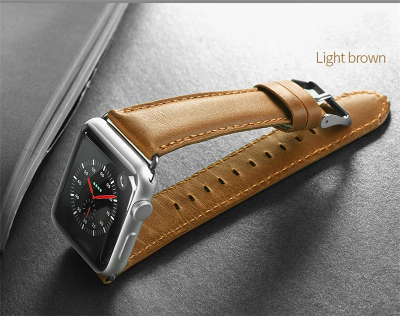 HOCO ремешки из натуральной кожи для Apple Watch Series 5 4 3 2, ремешок для умных часов, совместимый с IWatch Band 44 мм 42 мм 40 мм 38 мм