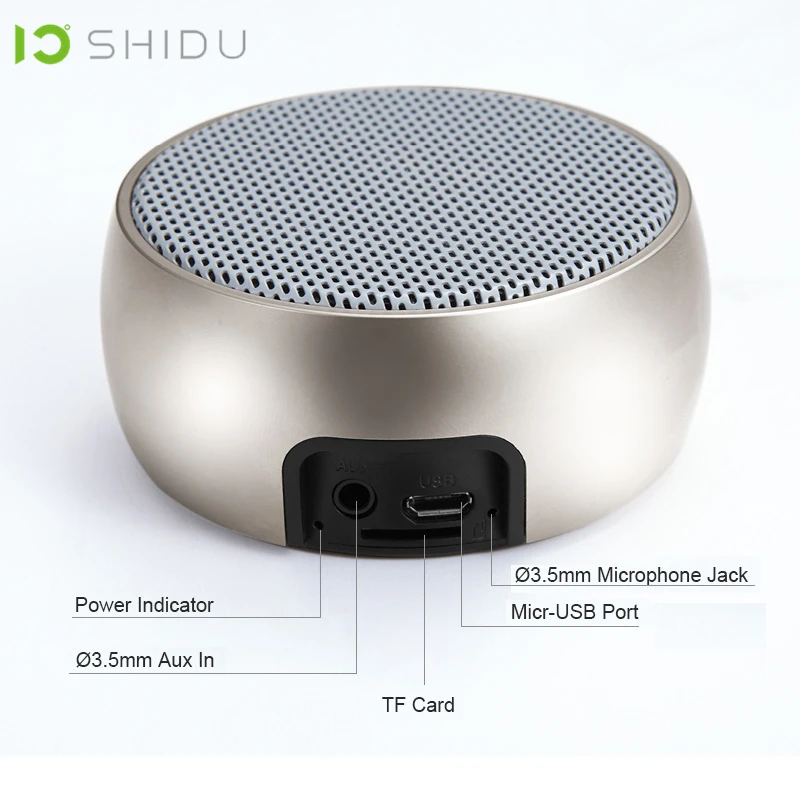 SHIDU 5 Вт Портативный aux bluetooth динамик беспроводной наружный стерео музыка объемный
