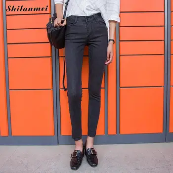 

Stretch Skinny Jeans Woman Jeans For Girls Jeans Women Mid Waist Jeans Female Pants Shortened