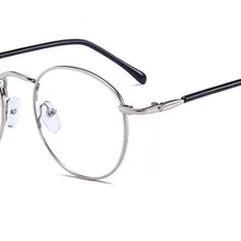 Классические женские очки для близорукости женские очки для близоруких металлическая круглая рама короткие очки по рецепту-0,25 до-6,00