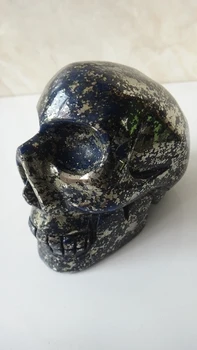 

390g Lapis Lazuli Carved Crystal Skull, Gemstone
