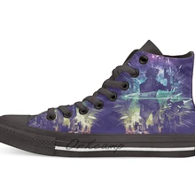 Достучаться в рай для двери Повседневное с высоким берцем холщовая обувь кеды для дропшиппинга(прямой поставки