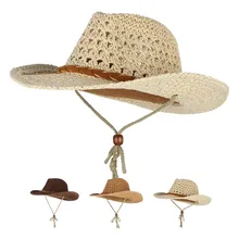 Модная Кепка унисекс Мужская и Женская Ретро ковбойский шлем кожаный пояс широкополая шляпа