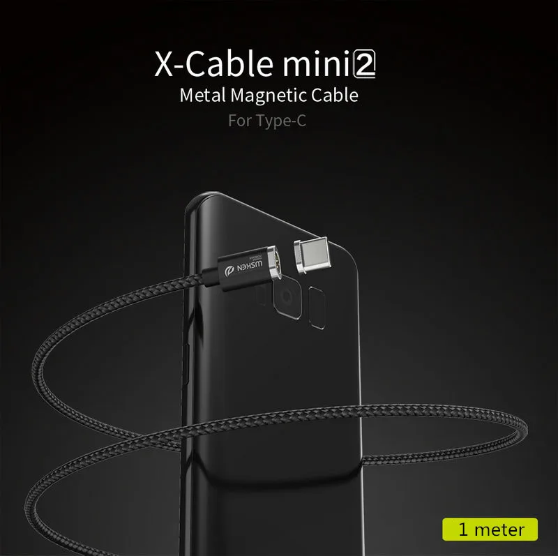 WSKEN mini 2 Black Type C Magnetic fast charging usb cable (1)