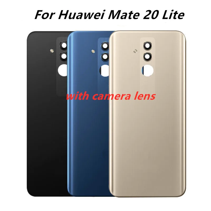 Для huawei mate 20 Lite Задняя стеклянная панель Дверь Корпус чехол с объективом камеры