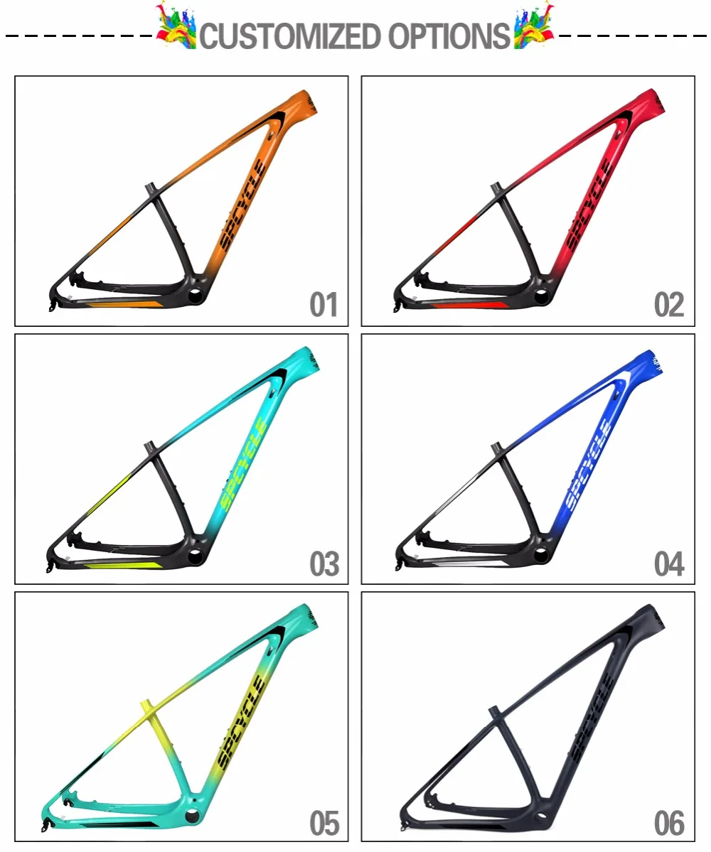 Perfect T1000 Full Carbon Fiber MTB Bike Framesets, 27.5er 29er MTB Mountain Bicycle Carbon Frame+Fork+Seatpost+Handlebar+Stem PF30 18