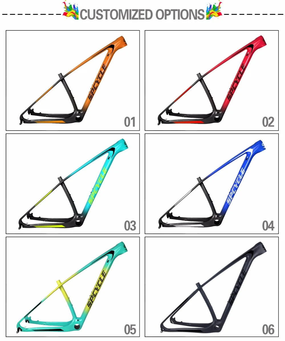 T1000 полностью углеродное волокно MTB велосипедные рамы, 27,5 er 29er MTB горный велосипед карбоновая рама+ вилка+ подседельный штырь+ руль+ стержень PF30