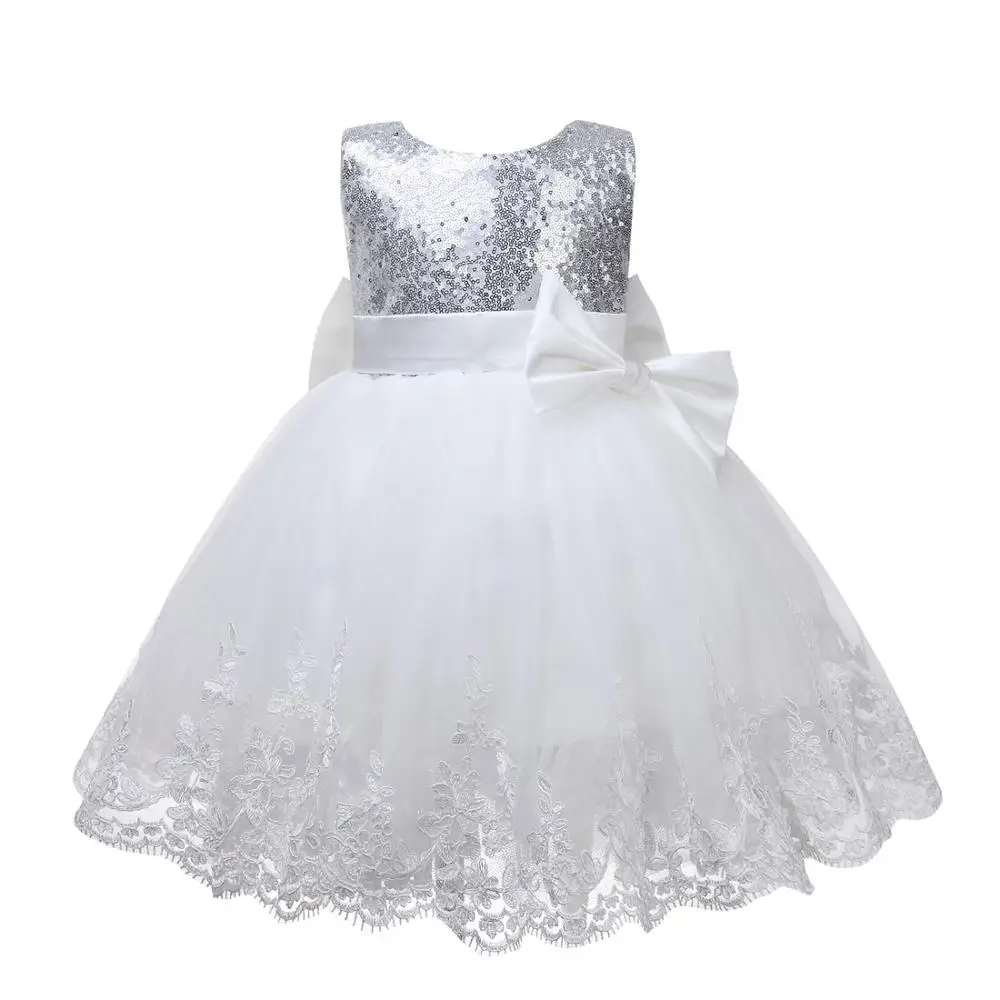 silver infant dress
