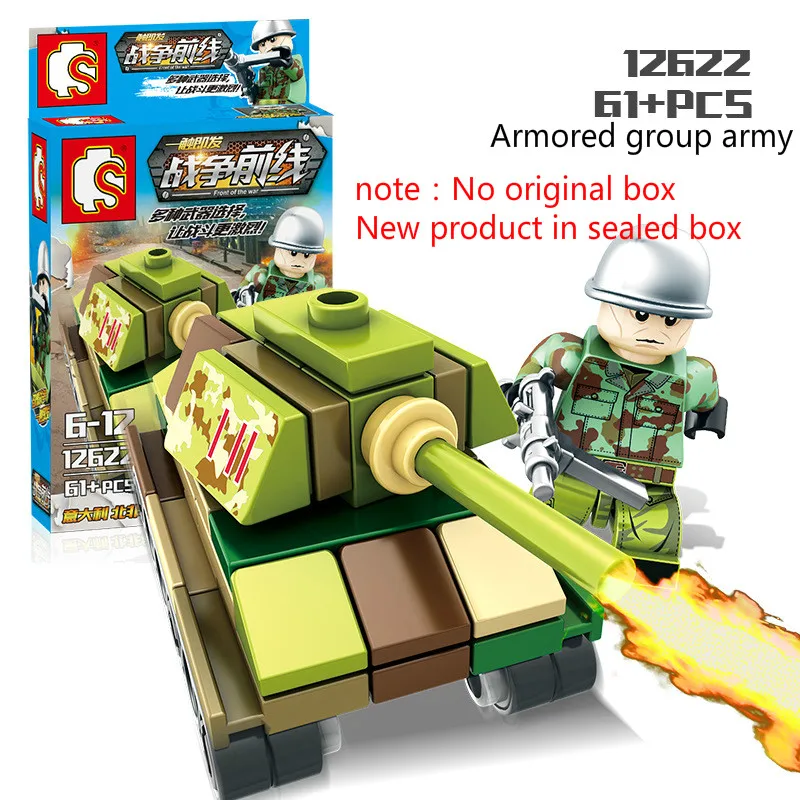 Маленькие частицы, военные игрушки, Танк/Армия/солдат/бронежилеты, детские фигурки, Обучающие игрушки, сделай сам, мини-конструктор, кирпич - Цвет: 12622-No Box
