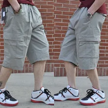 Новые летние брюки мужские хлопковые 3/4 длина карго комбинезон повседневные Большие размеры мужские сандалии 3/4 брюки