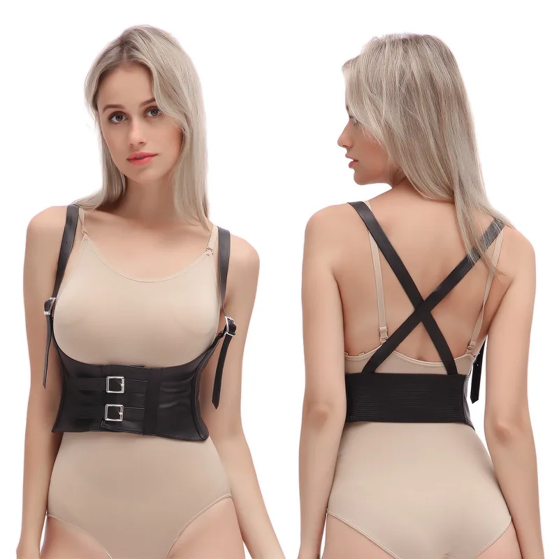 

Fashion Leather Punk Harajuku Sculpting Harness Waist With Straps and Metal Pin Buckle For Body Bondage Women Belt Accessories