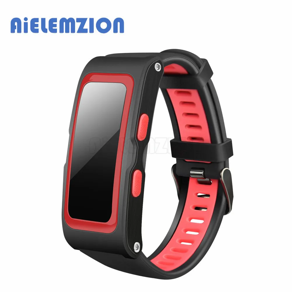 

AiELEMZION Smart Band Independent GPS Tracker Heart Rate Monitor Bluetooth Temperature Altitude Wristband Sport Bracelet