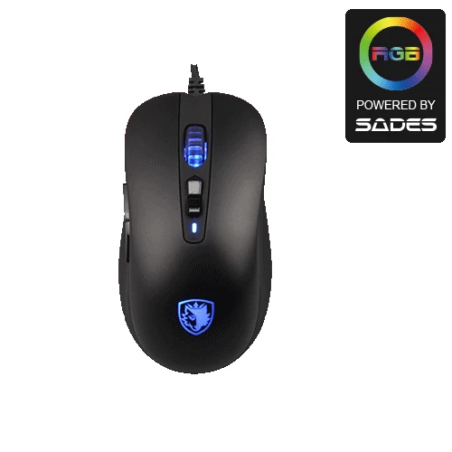 

SADES S15 Musket 3000DPI Mouse Wired 5 Buttons Opto-electronic Gaming Mouse For computer / PC / Laptop Black