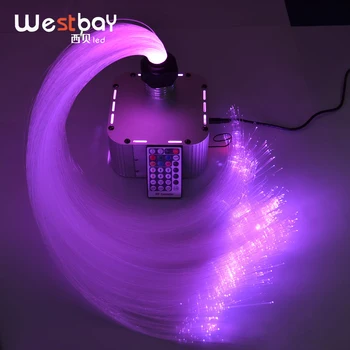 

32W RGB 4-speed Twinkle LED Fiber Optic star ceiling kit light 800pcs 4m 0.75mm +28key RF remote