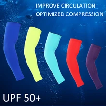 1 шт. UPF 50+ утягивающий спортивный рука рукава для Баскетбол Бейсбол Велоспорт бег и активного отдыха Лидер продаж