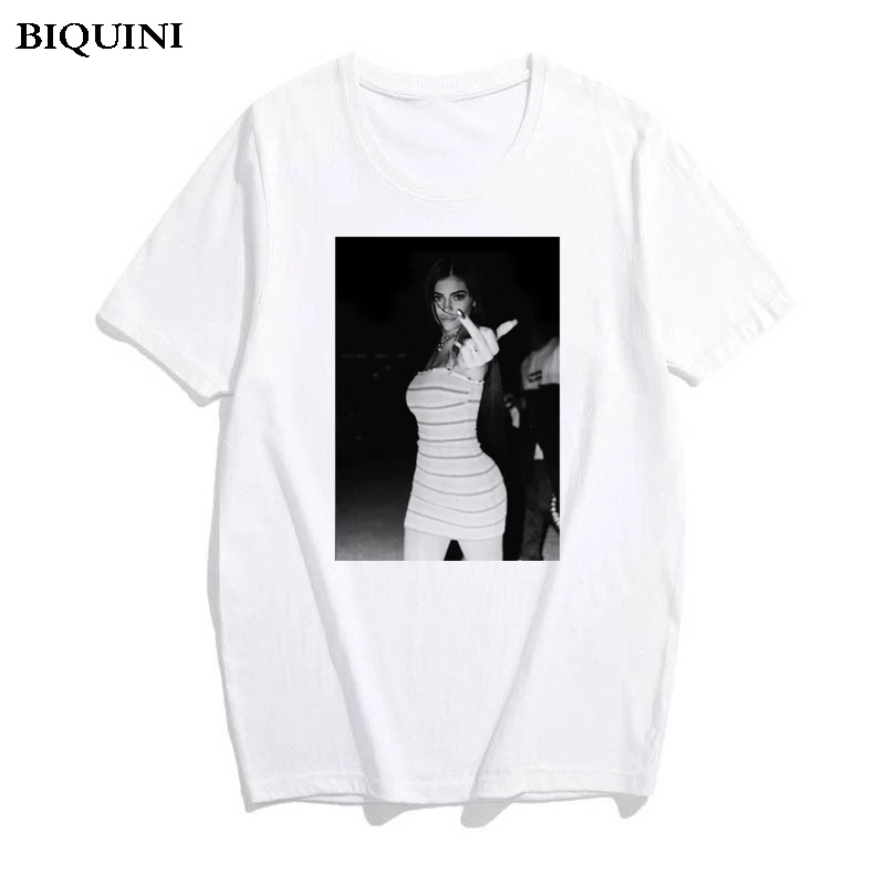 

Fashion Kyliejenner Women T Shirt Summer Fashion Cotton Arajuku Ulzzang Tshirt T-shirt Tee Shirt Femme Tops Casual Streetwear