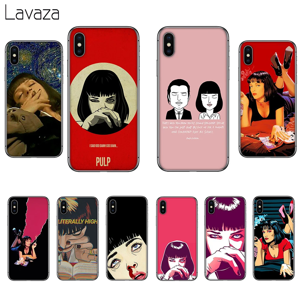 

Lavaza Pulp Fiction Move Soft Silicone Case Cover for Apple iPhone 6 6S 7 8 Plus 5 5S SE X XS 11 Pro MAX XR