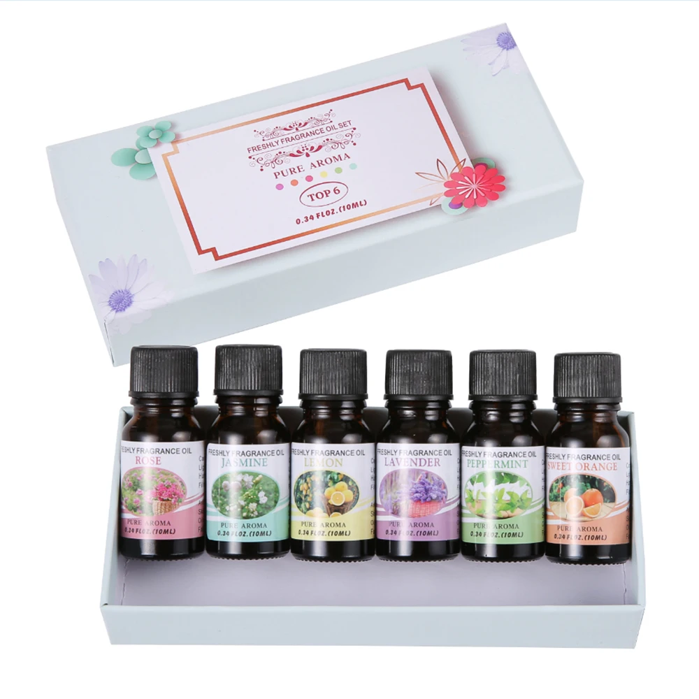 6 Bottles Set 10ml Essential Oil Natural Plant Pure Aroma Fragrance Oil Air Humidifier Essential Oils Aliexpress