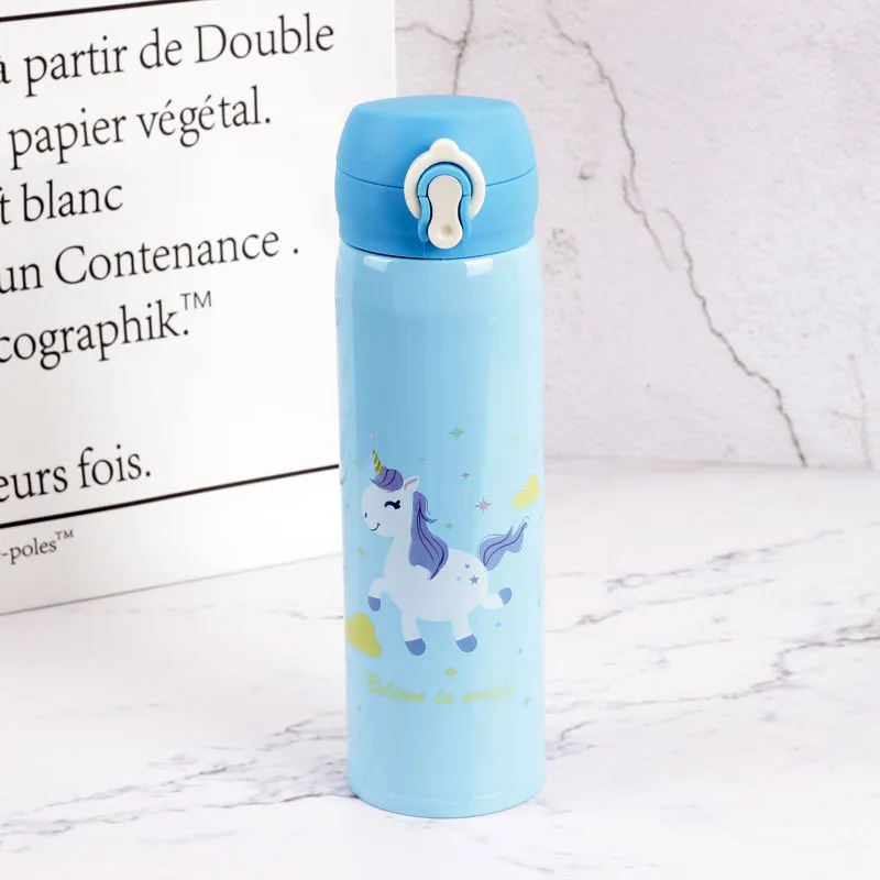 Cute Cartoon Unicorn Vacuum Flasks Thermos Stainless Steel Thermocup Travel Thermal Bottle Coffee Cup Insulated Water Bottles5