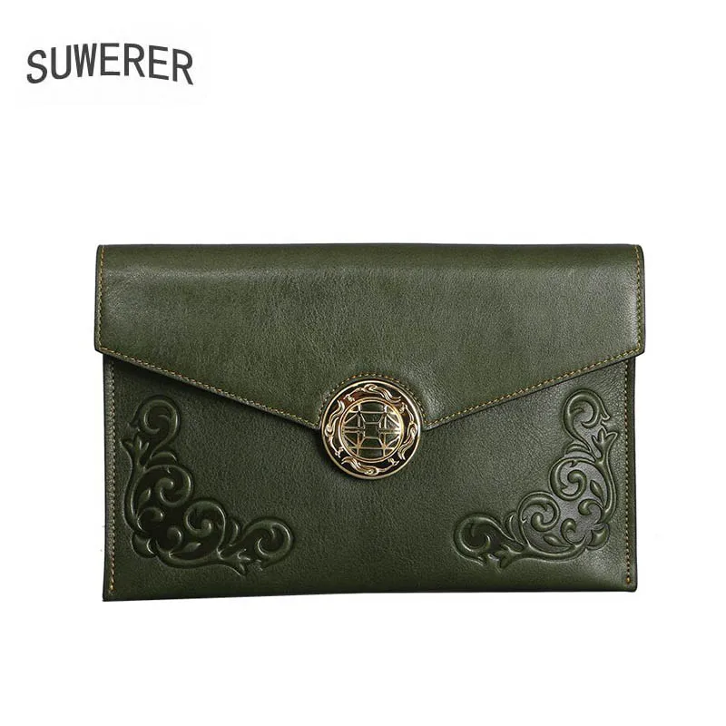 

Leather ladies clutch bag 2018 new fashion temperament Korean personality tide wild envelope clutch bag