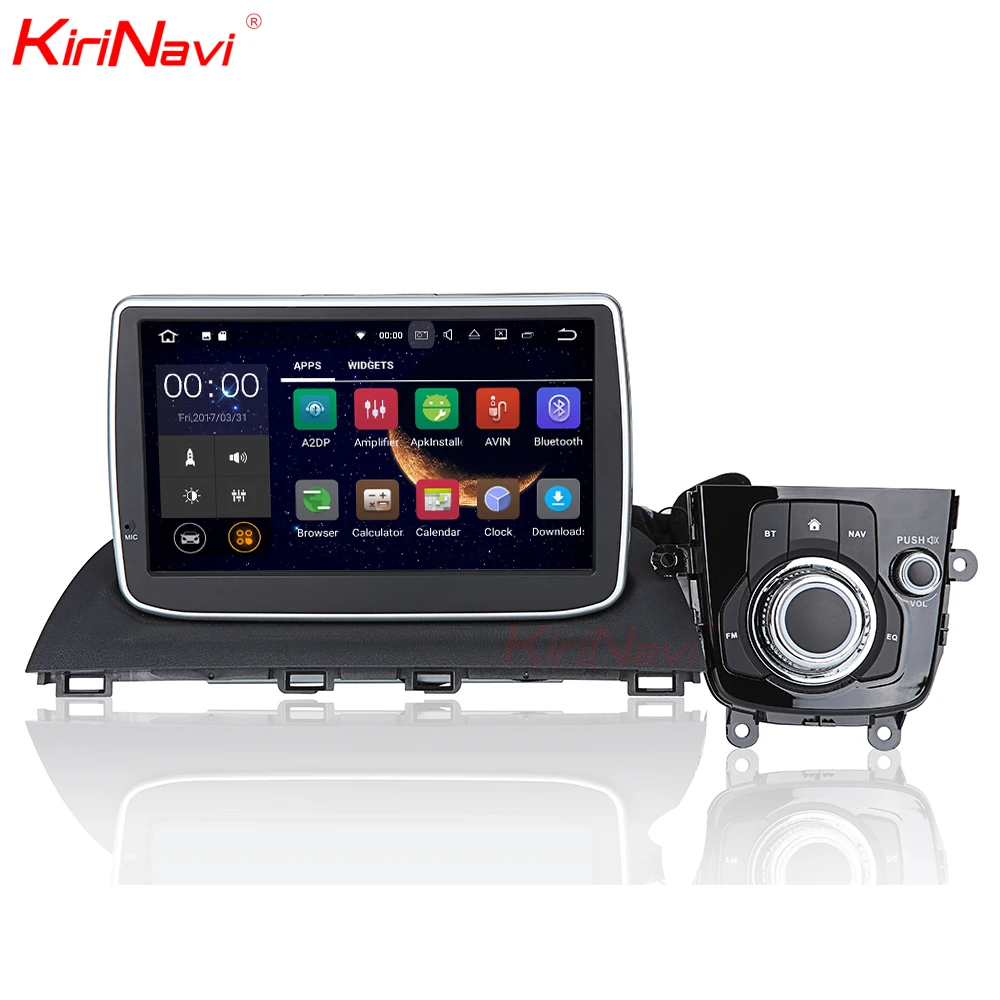 Flash Deal KiriNavi 9 inches quad core Andriod 7.1 touch screen car radio for Mazda 3 Axela 2013+ multimedia DVD player OBD2 WIFI 3G BT 0