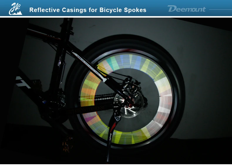 Flash Deal Deemount24PCS Cycle Spoke Light Reflector Auto Light Sensitive Reflection Strips Bars Spokes casing for MTB City Road Bicycles S 0
