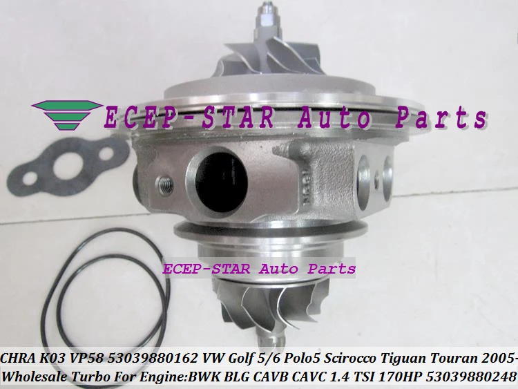 Turbocharger cartridge CHRA K03 53039880248 53039880162 For VW Golf Golf Polo Scirocco Tiguan Touran 1.4L TSI BWK BLG CAVB 170HP (4)
