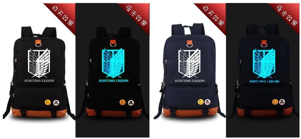 Attack on Titan Luminous School Bag 3 Attack on Titan Luminous School Bag – Yotsuba Store