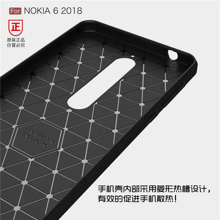 Чехол для Nokia 6 2018 чехлы 1 роскошные из углеродного волокна и ТПУ TA 1068 1050 1043