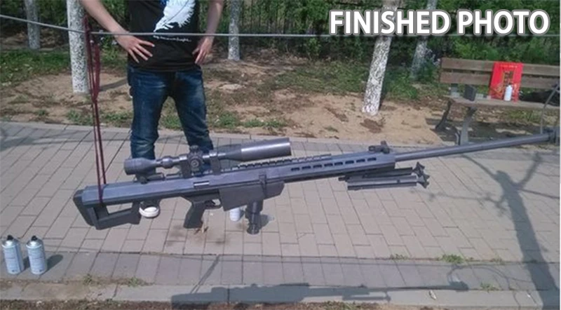 1:1 масштаб 145 см Барретт M82A1 снайперская винтовка DIY Бумажные модели детские игрушки игра-головоломка Косплей собрать ручная работа