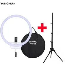YongNuo YN608 Selfie Ring Light 3200K~5500K Bi-Color Temperature Wireless Remote LED Video Light CRI>95 with Handle Grip Tripod