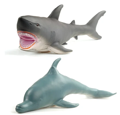 

Lovely dolphins and the static simulation rubber stereo sound large sharks dolphins Marine animals, the boy's toy
