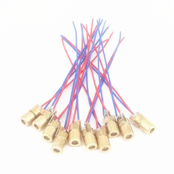 

50pcs/lot 5V Laser Head Laser Diode Point Copper Semiconductor Laser Tube 6mm Outer Diameter