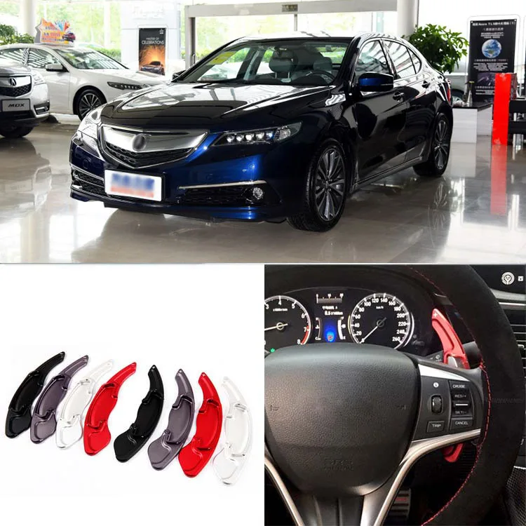 

2pcs Alloy Add-On Steering Wheel DSG Paddle Shifters Extension For Acura TLX