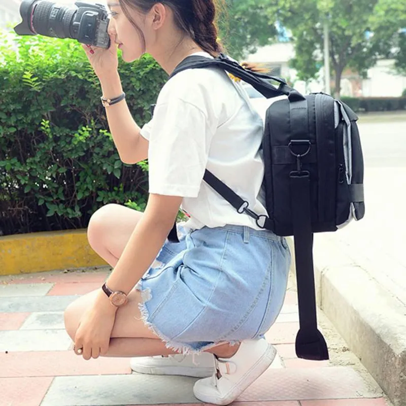 

Casual Nylon Travel Backpack Multifunction Shoulder Bag Women Men For Camera Canon EOS 1300D 760D 750D 700D 1200D 80D