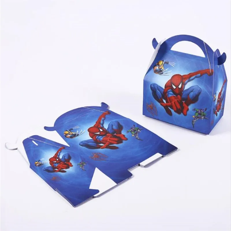 

6pcs/lot Candy Box Cake Box for Kids Hero Spiderman Theme Party Baby Shower Birthday Party Decoration Party Favor Supplies