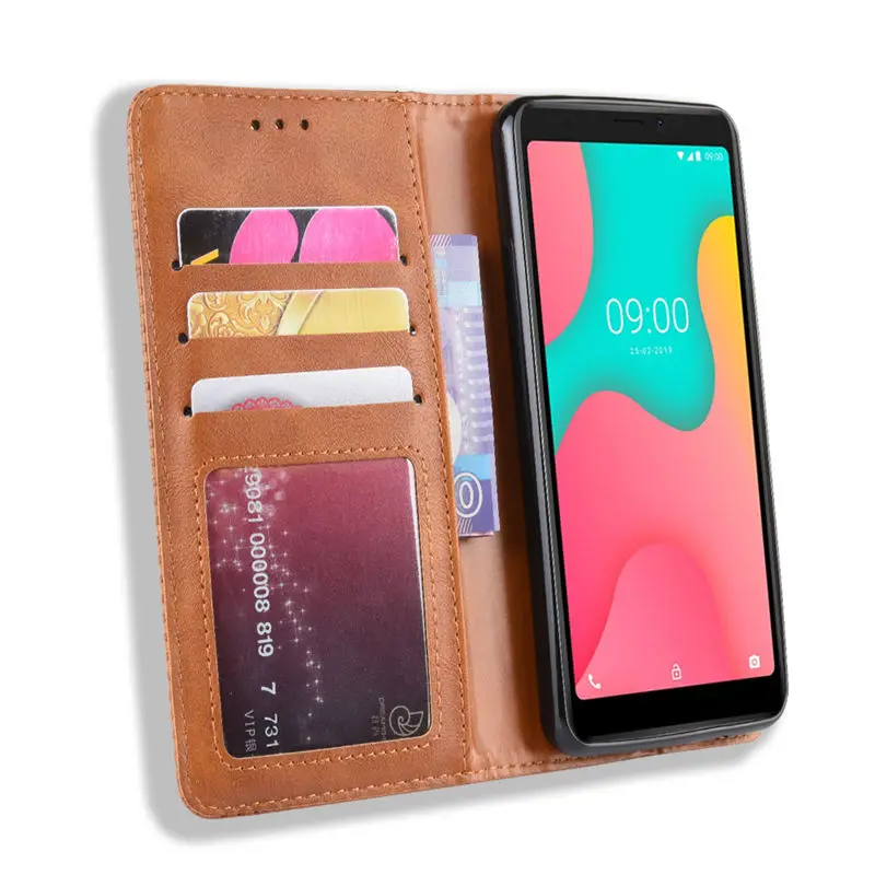 Кожаный чехол для Wiko Y80 чехол Сетчатый Дизайн протектор Etui для Wiko Y60 Y80 чехол Магнитный Корпус с держателем для карт