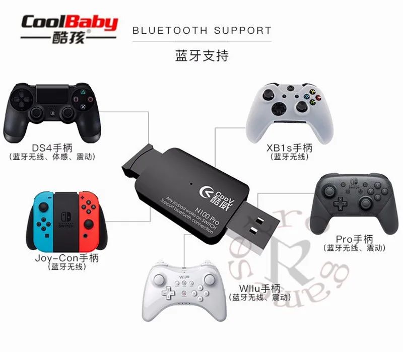 Конвертер для беспроводного контроллера Coov N100 PRO конвертер PS4 Xbox One проводной